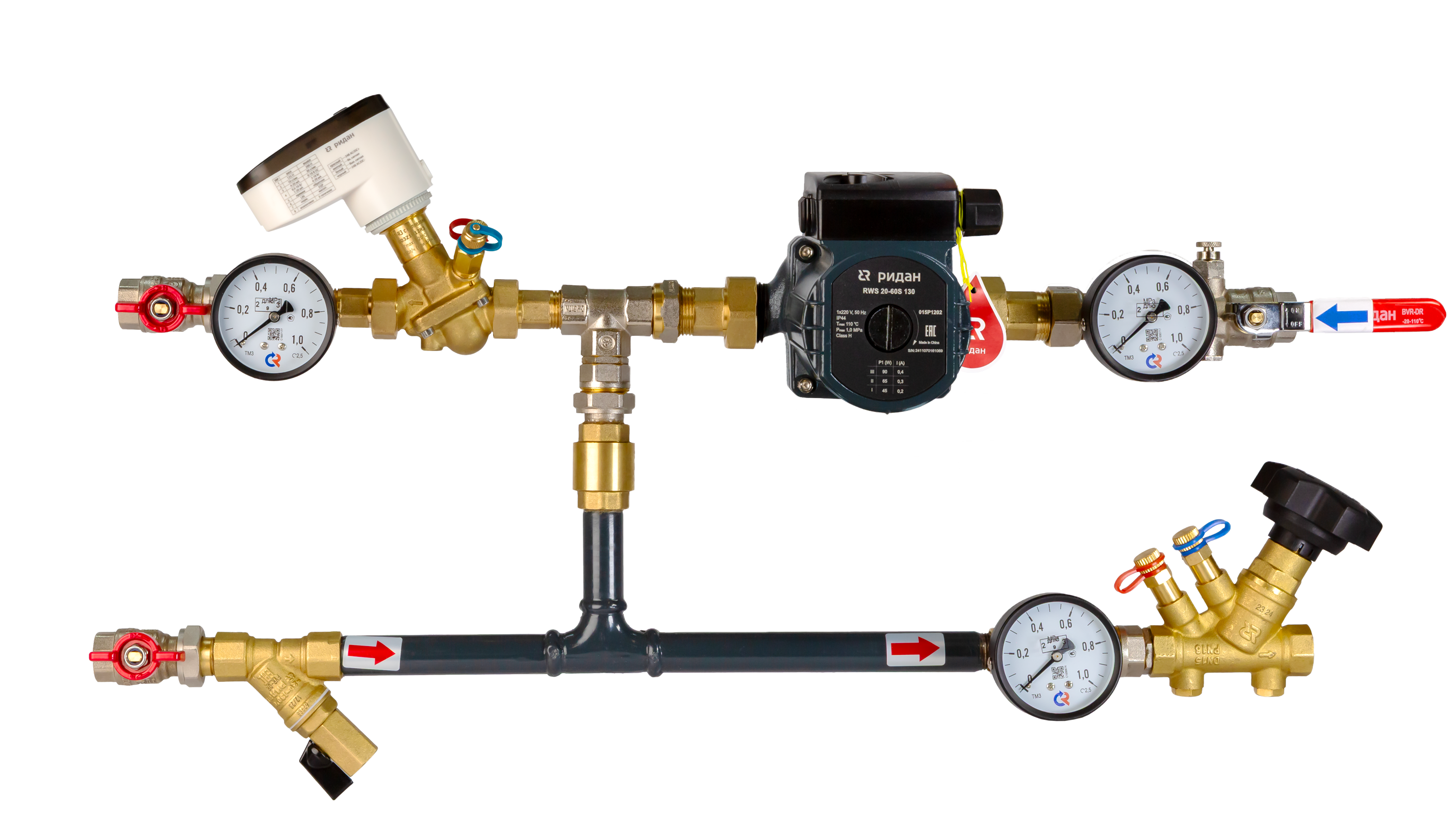 Ридан 122W0114LR — Узел теплоснабжения АУУ-AQT-63-25-25-C-S правый, 0-10В L