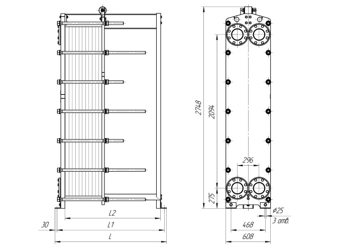 Теплообменник Ридан НН№110 ДУ 150